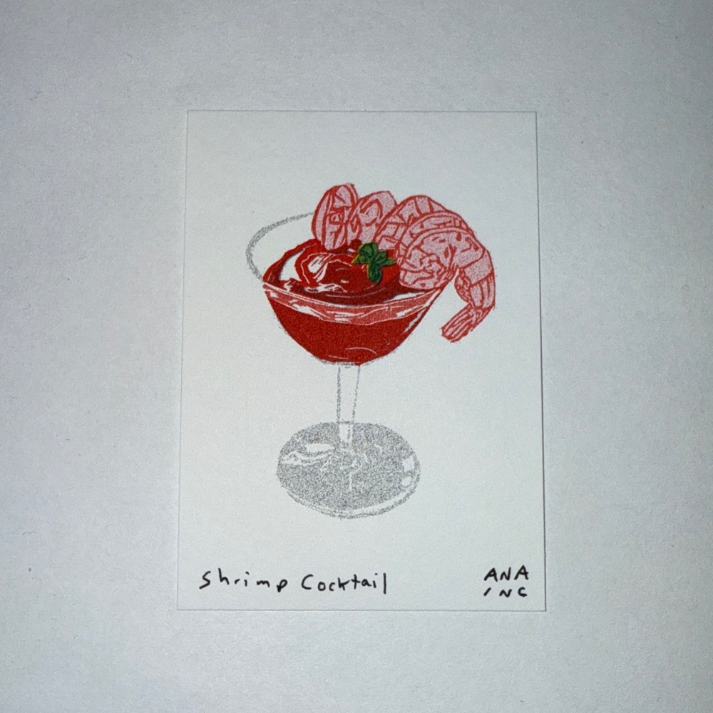 Ana Inciardi Mini Print, Shrimp Cocktail